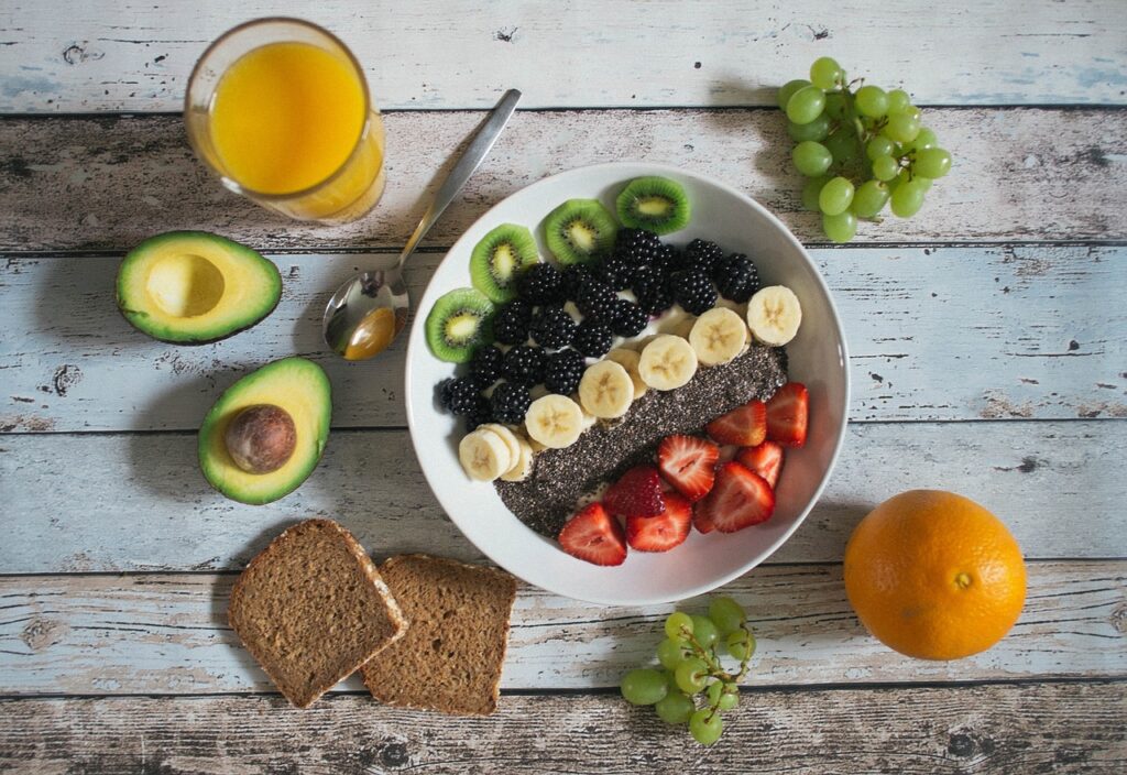 bowl, breakfast, fruits